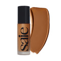 Saie Glowy Super Skin Tint – Weightless Dewy Foundation with Hyaluronic Acid & Skincare Serum, Shade 30 (1.01 oz)