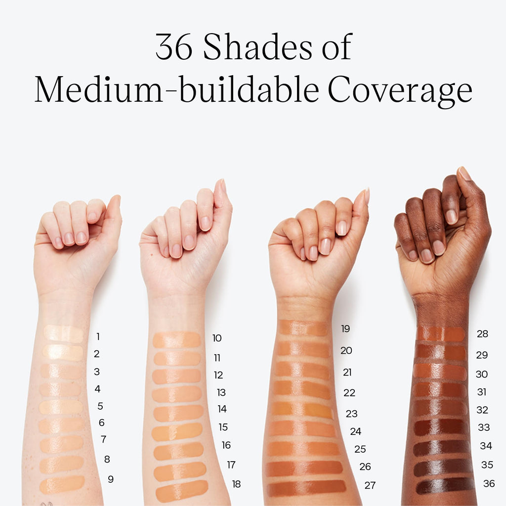 Saie Glowy Super Skin Tint Foundation – Weightless Dewy Coverage, Shade 20