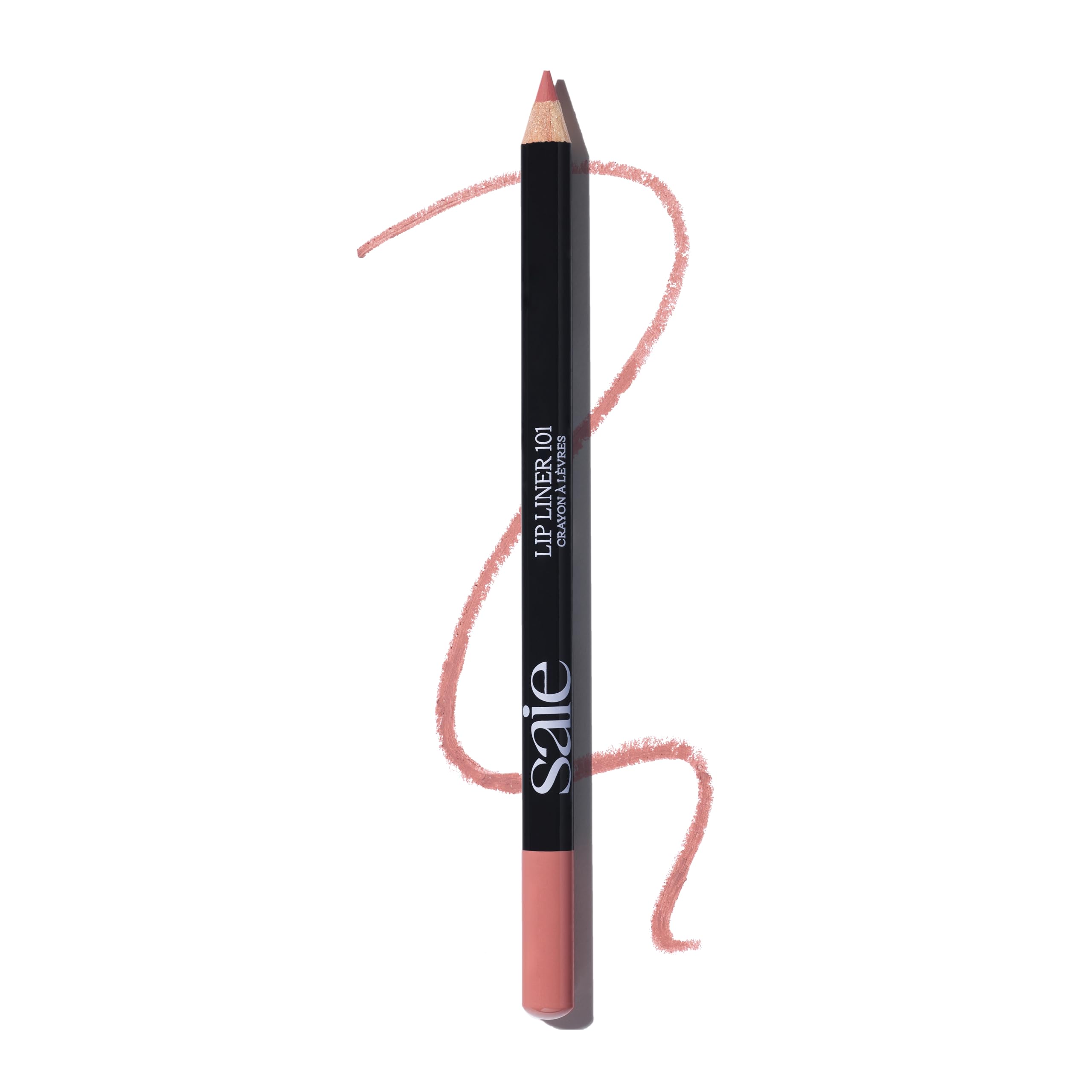 Saie Lip Liner 101 — Creamy Soft Matte Lip Pencil with Shea Butter & Jojoba Oil (French .05 oz)