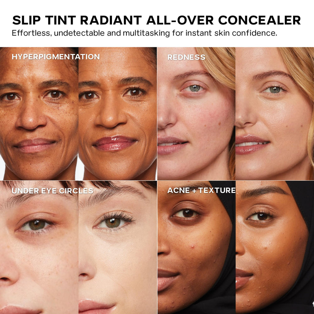 Saie Slip Tint Radiant Concealer & All-Over Makeup - Shade 11 | Hydrating, Lightweight