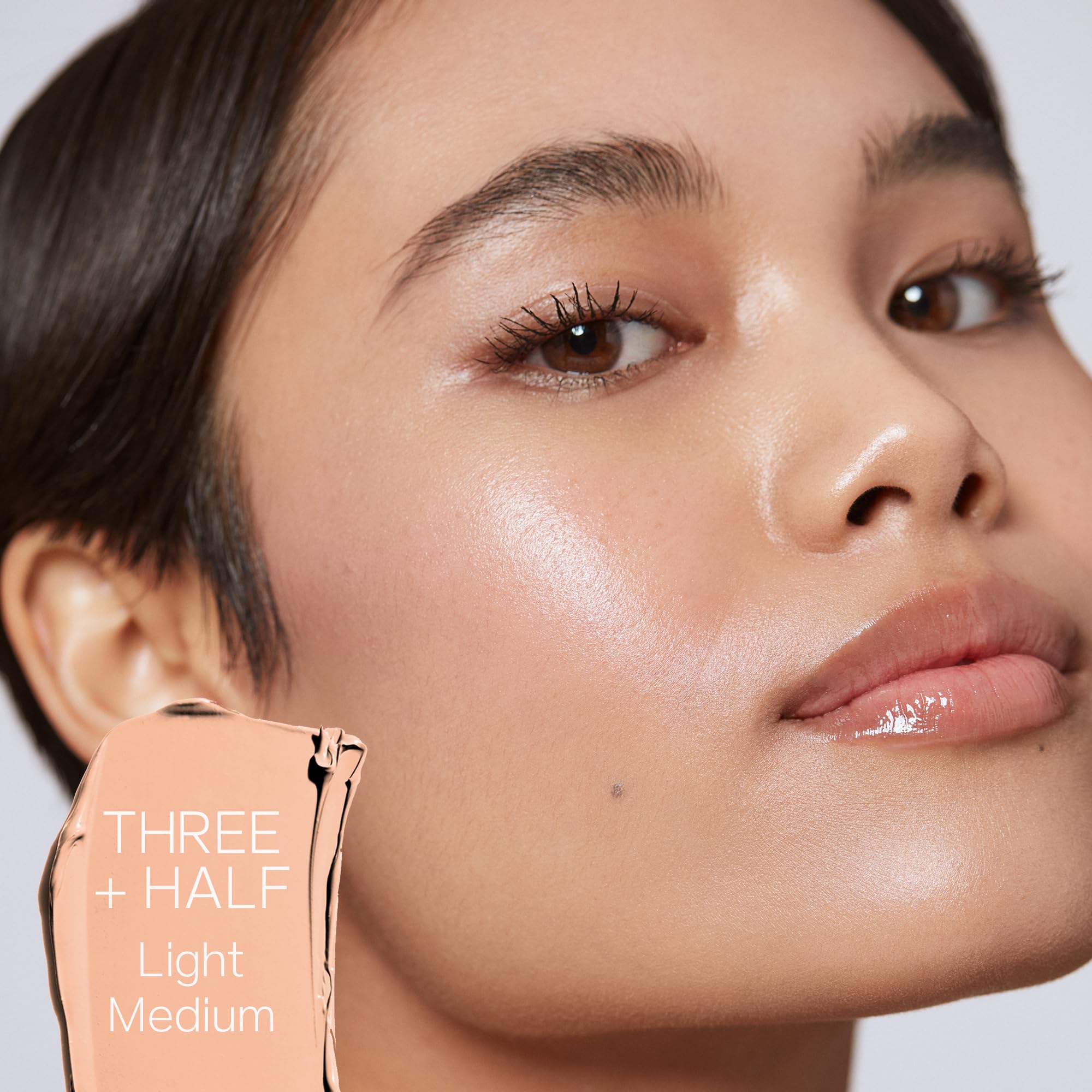 Saie Slip Tint SPF 35 Tinted Moisturizer – Light Coverage + Glowy Skin Tint (Shade Three + Half)