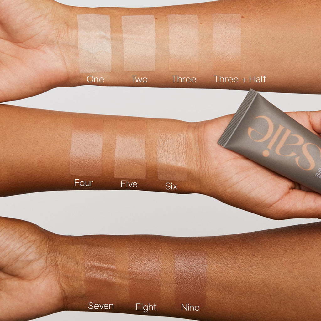 Saie Slip Tint Tinted Moisturizer SPF 35 | Shade Seven – Light Coverage, Hydrating Glow
