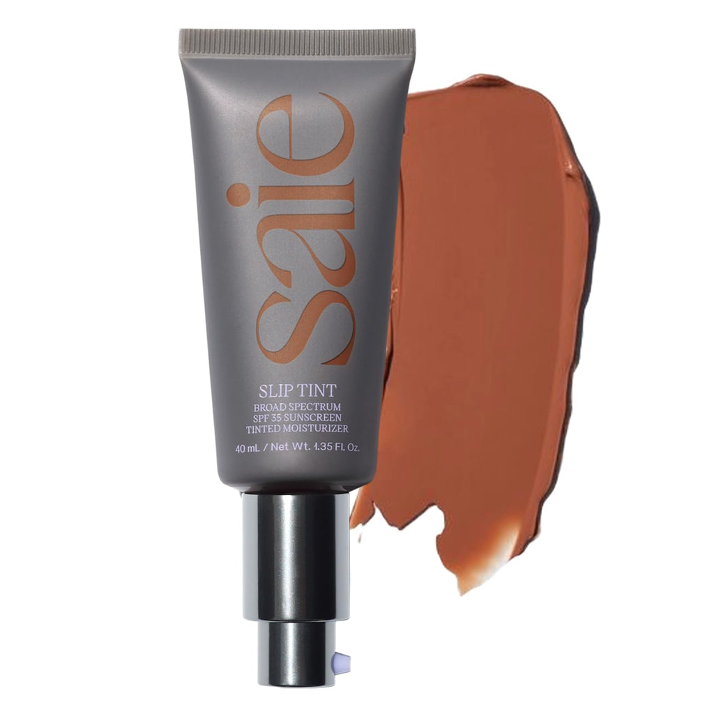 Saie Slip Tint SPF 35 - Light Coverage Glowy Tint with Hyaluronic Acid (Shade Eight)