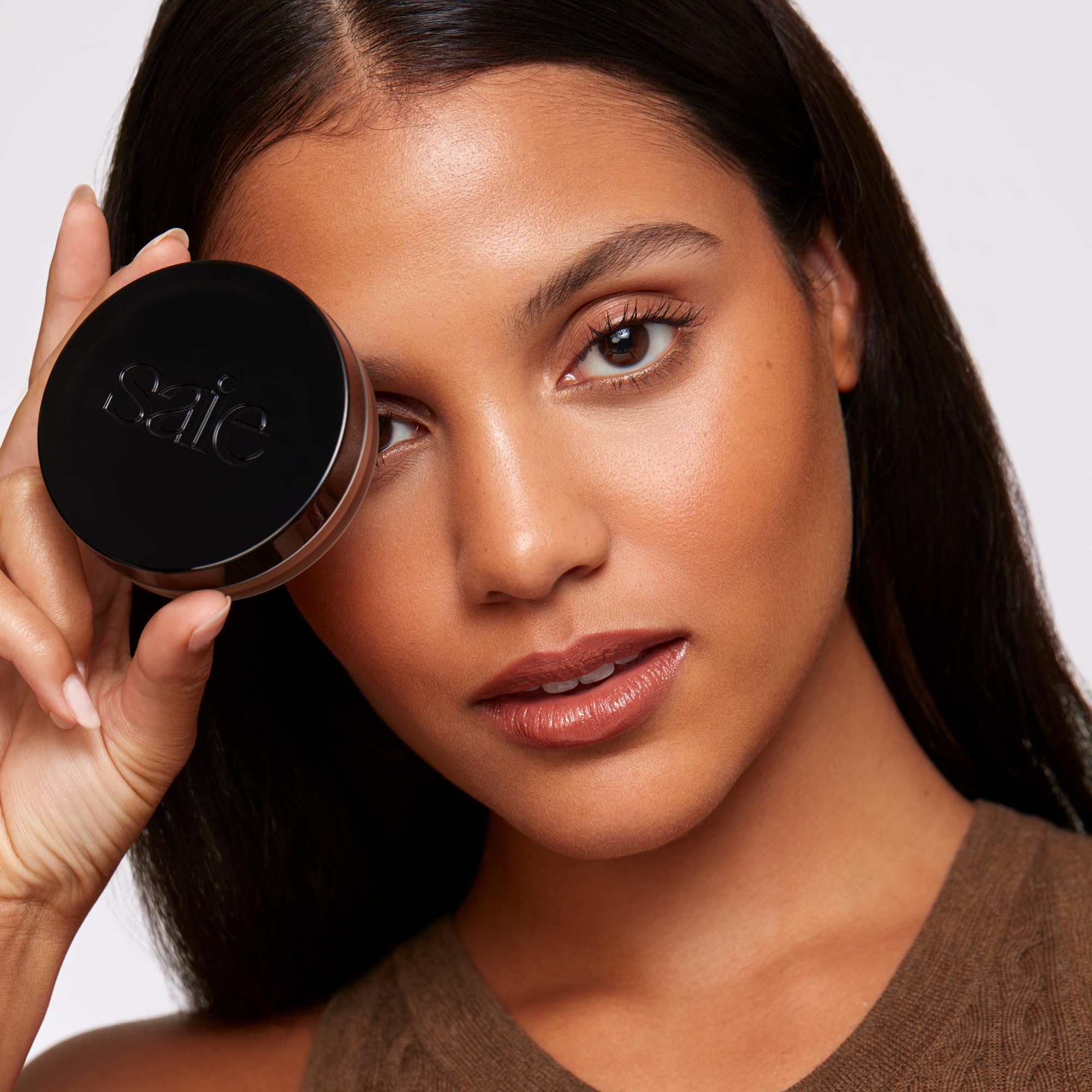 Saie Sun Melt Cream Bronzer – Buildable Balm for Effortless Sculpt & Natural Glow | Medium Bronze