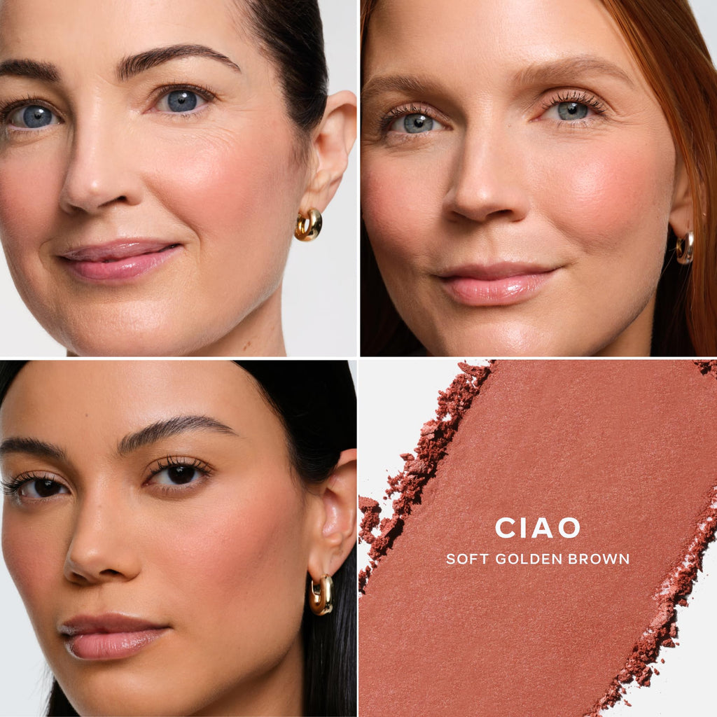 Saie SuperSuede Baked Blush – Hydrating, Talc-Free Diffused Flush (Ciao, 0.1 oz)