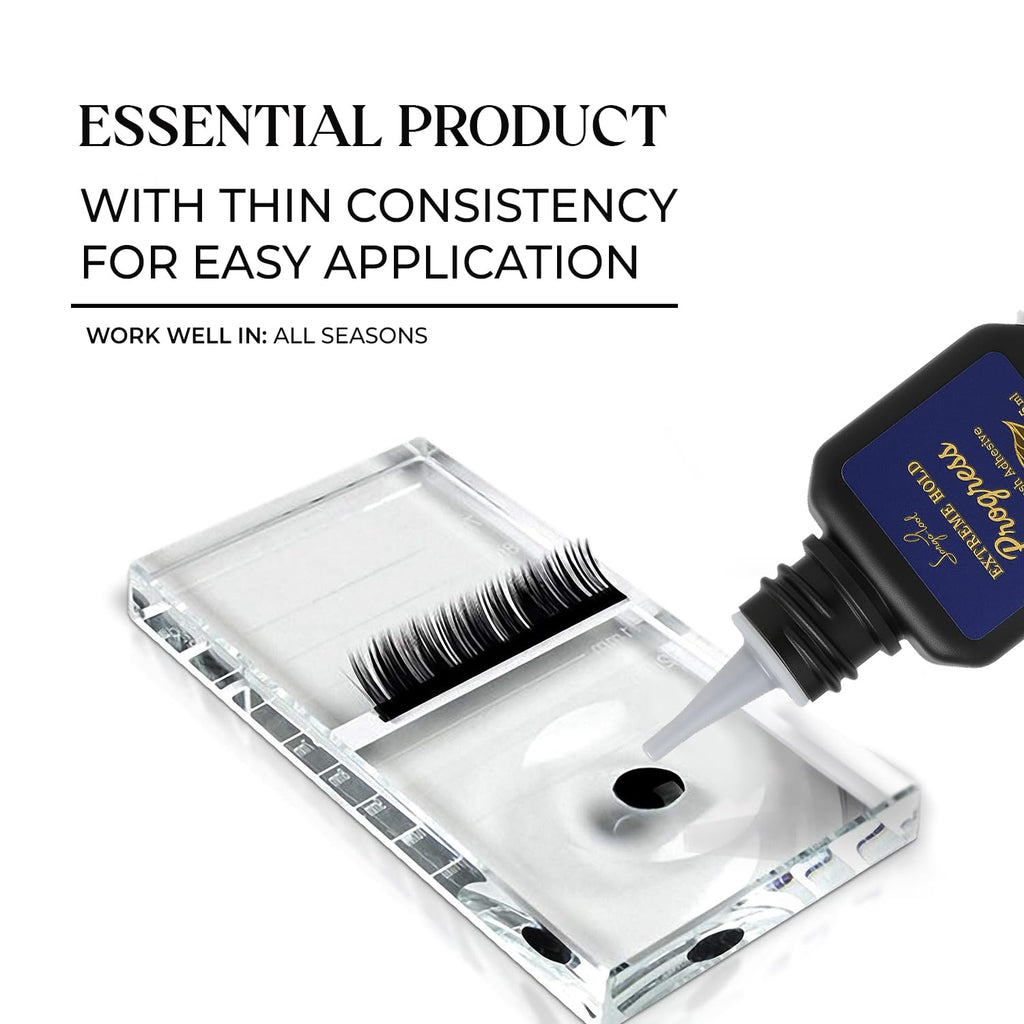 SAIGON LASH Extreme Hold Progress Eyelash Glue – 1–2s Dry, 8 Weeks Hold, 5ml Black Adhesive