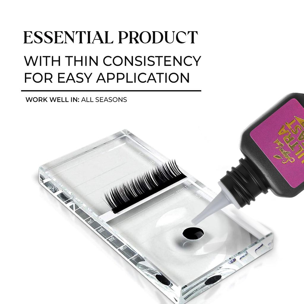 SAIGON LASH Ultra-Fast Lash Glue – 0.3s Dry, 6–8 Week Retention, 5ml