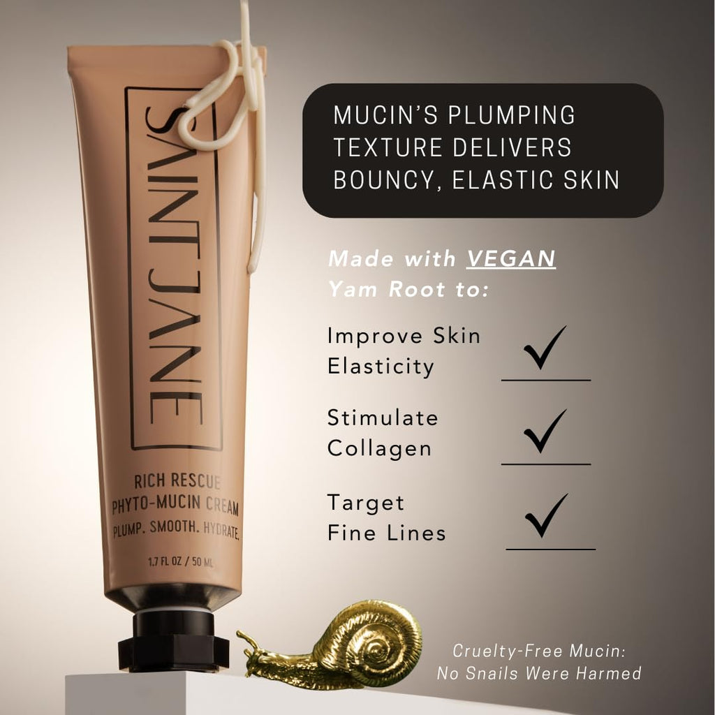 SAINT JANE Rich Rescue Phyto Mucin Cream | Plump, Hydrate, Smooth