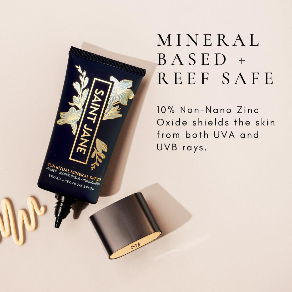 SAINT JANE Luxury Sun Ritual SPF 30 – Pore-Smoothing Mineral Sunscreen