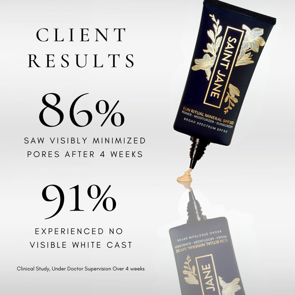 SAINT JANE Luxury Sun Ritual SPF 30 – Pore-Smoothing Mineral Sunscreen