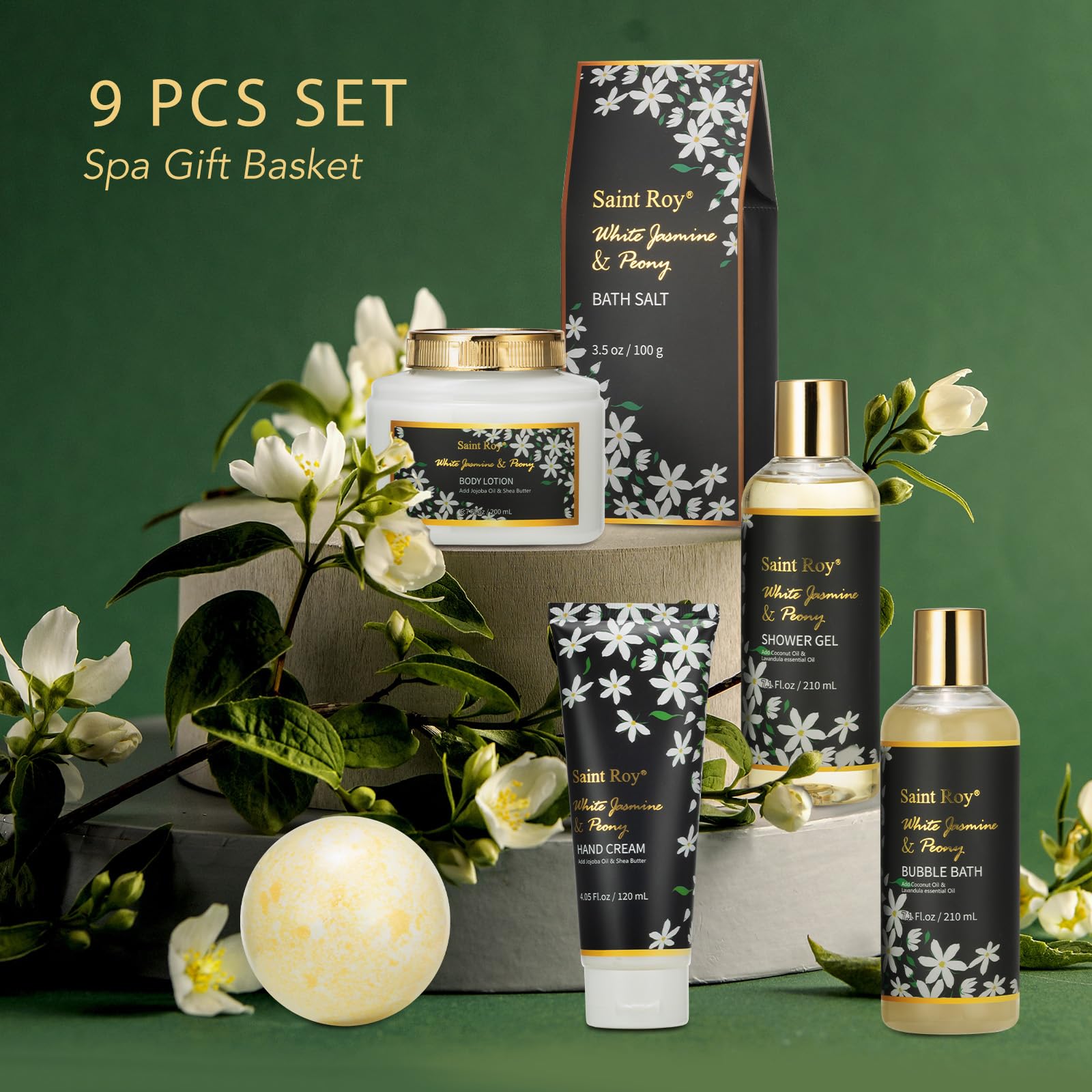 Saint Roy Spa Gift Basket Set for Women – Luxury Bath & Body Gift