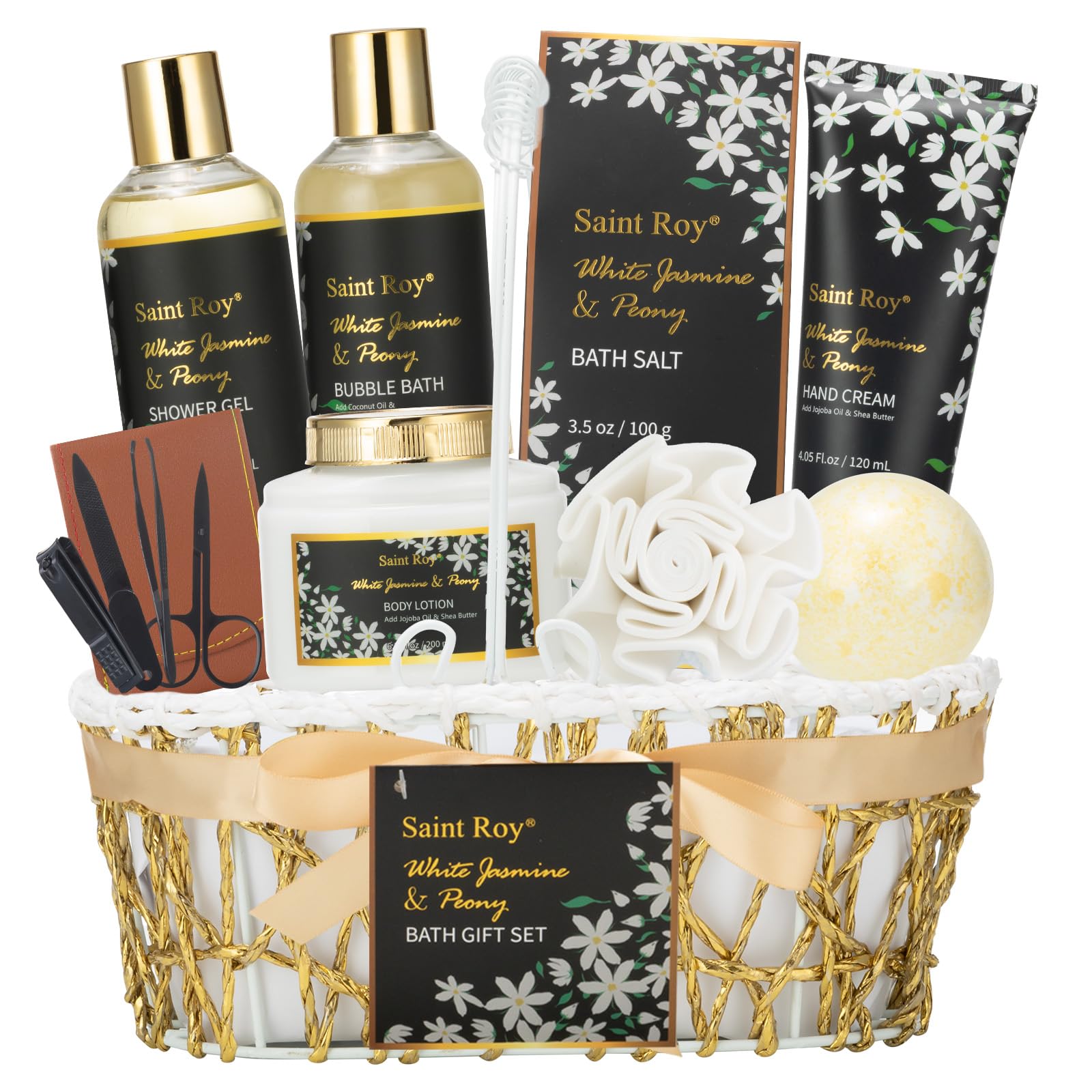 Saint Roy Spa Gift Basket Set for Women – Luxury Bath & Body Gift