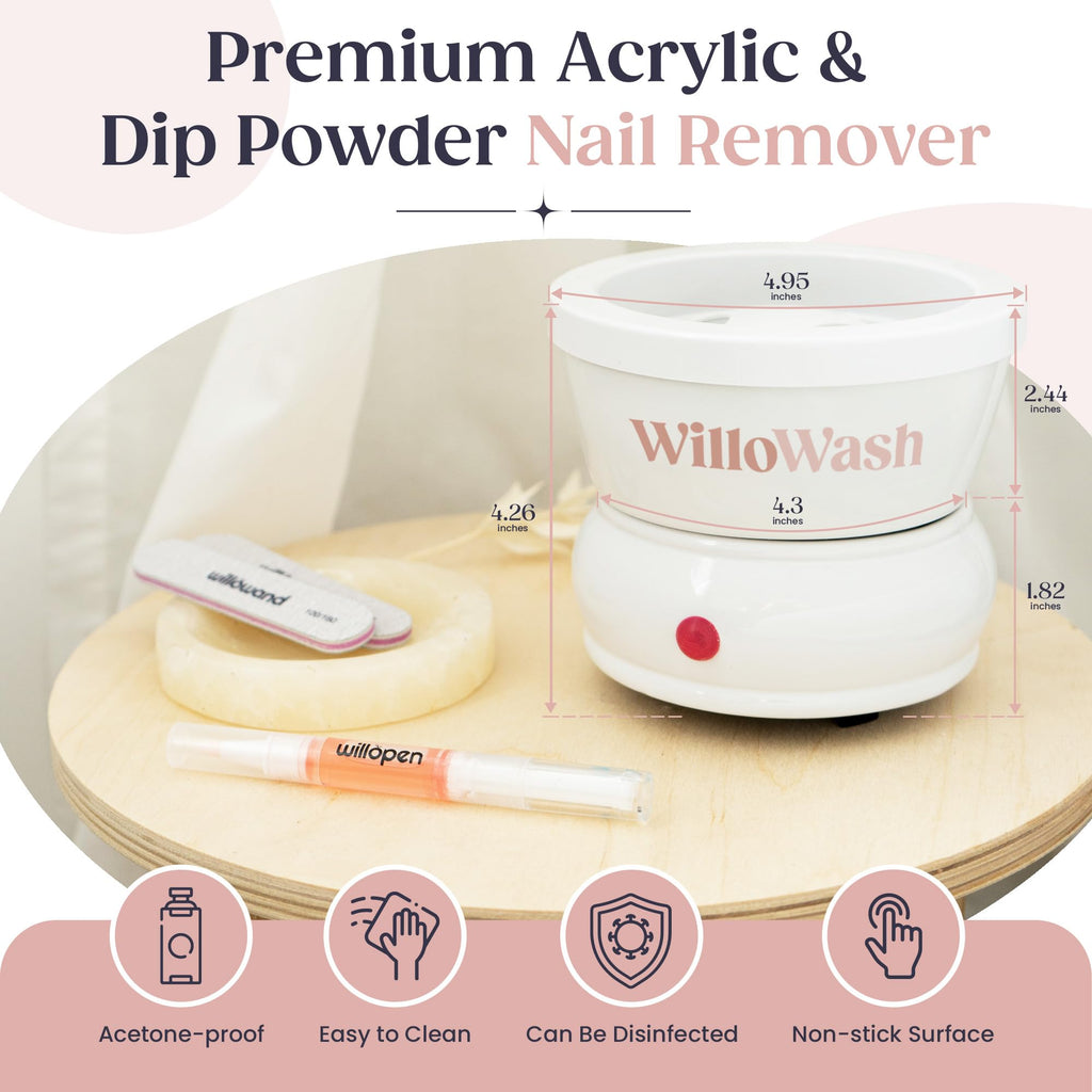 Saint Willo Willowash: Acetone-Proof Nail Soaking Bowl for Home Removals