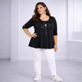 Dragonfly Button Sleeve Swing Top