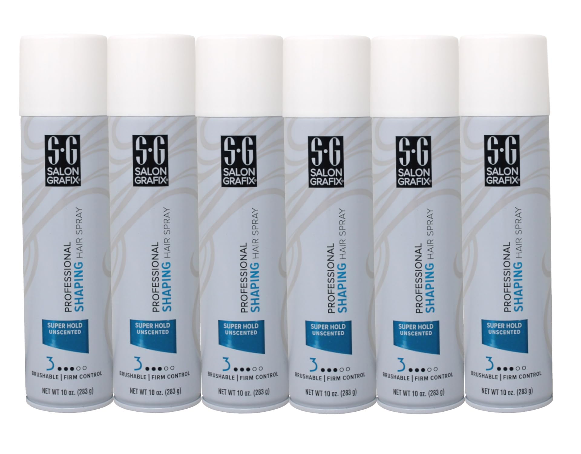 Salon Grafix Shaping Hair Spray Super Hold Unscented 10 oz — Pack of 6