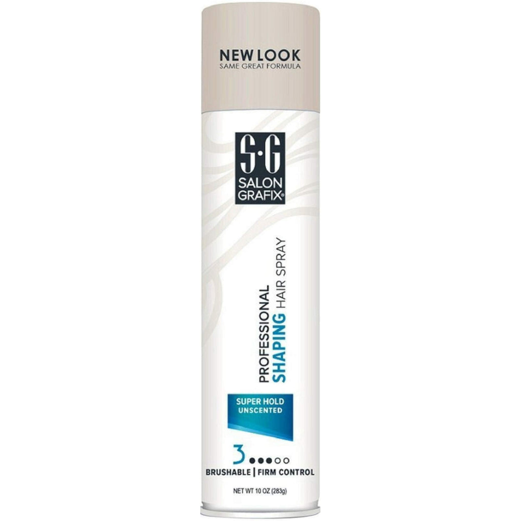 Salon Grafix Unscented Shaping Hair Spray — 10 oz, 5-Pack | Fast-Drying, Humidity-Resistant Hold