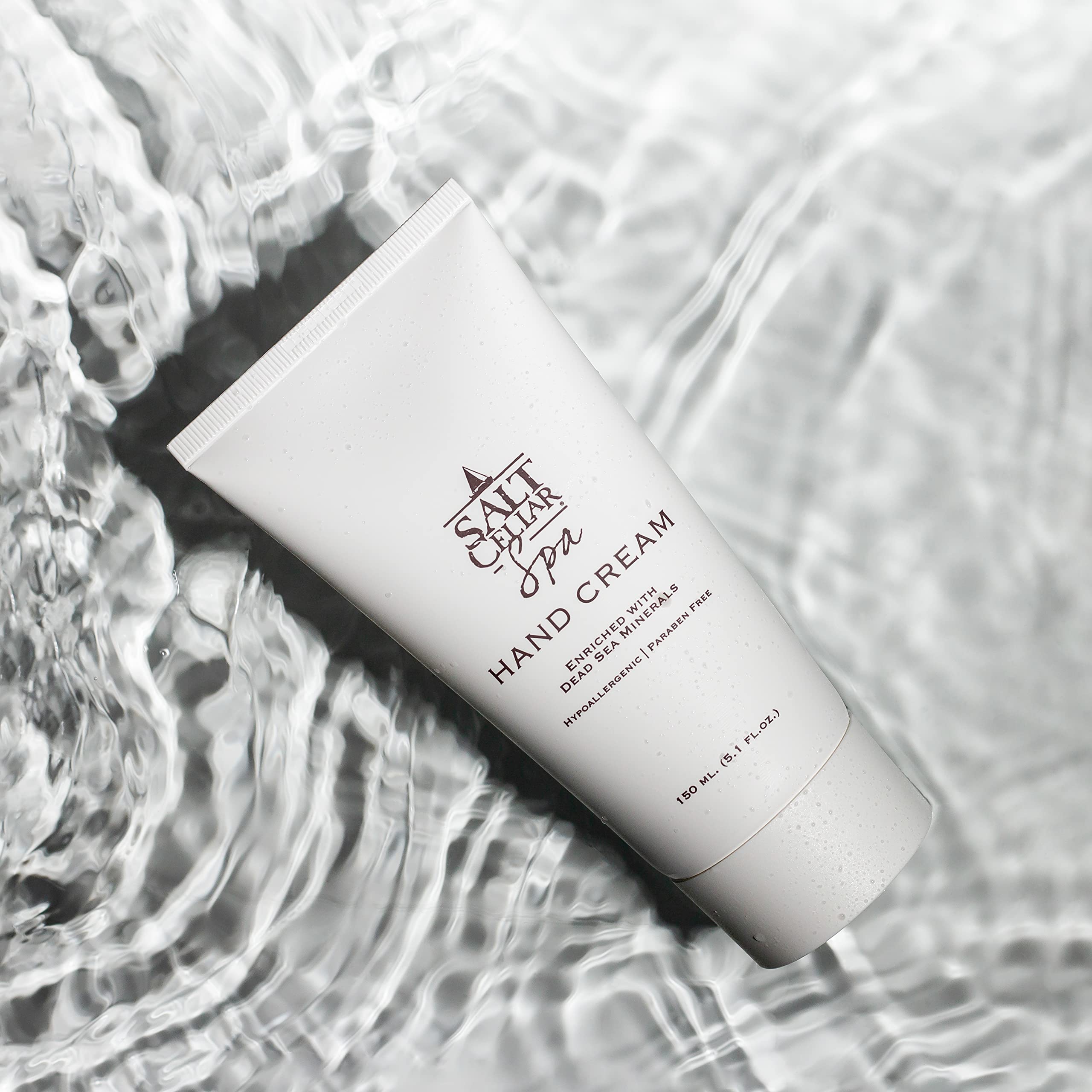 Salt Cellar Spa Dead Sea Mineral Hand Cream | Fast-Absorbing Moisturizer with Glycerin & Olive Oil (5.1 oz)
