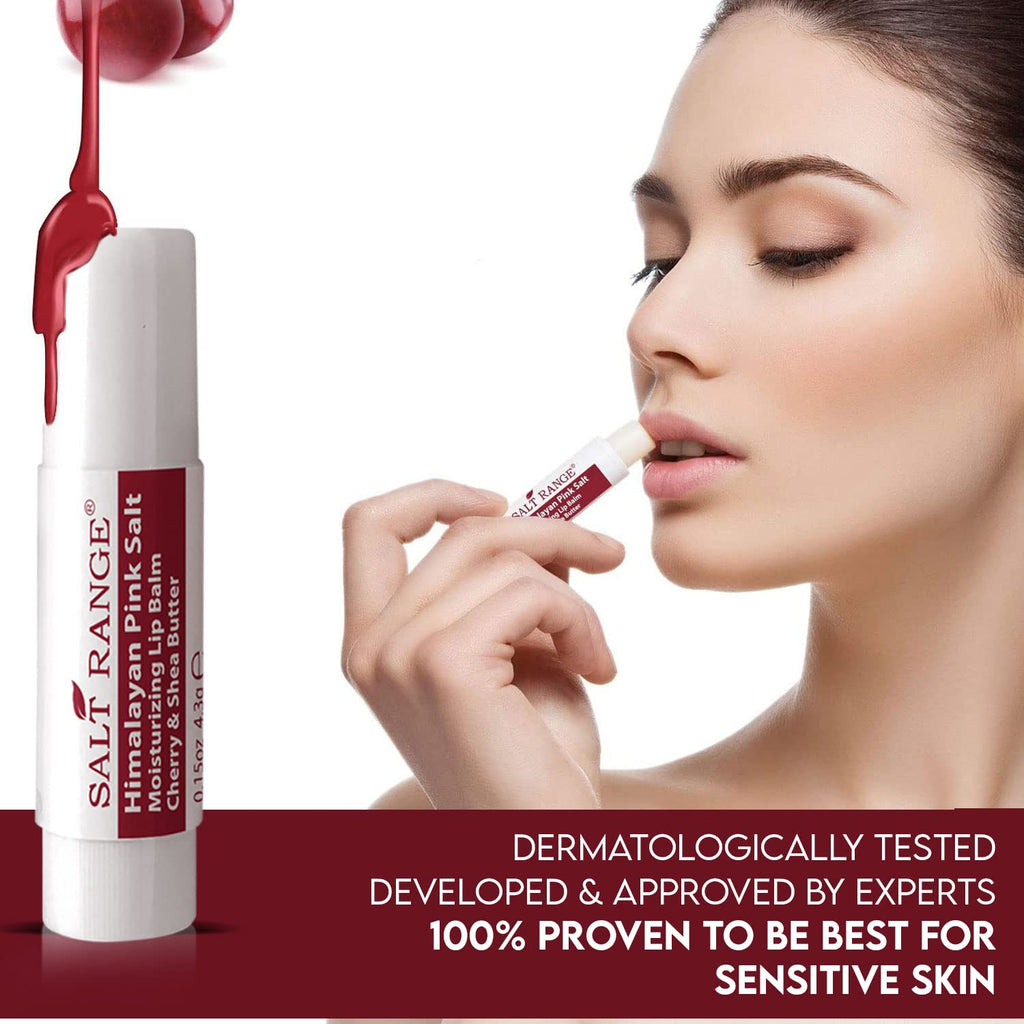 Salt Range Lip Balm with Cherry & Shea Butter — 12-Piece Organic Hydration