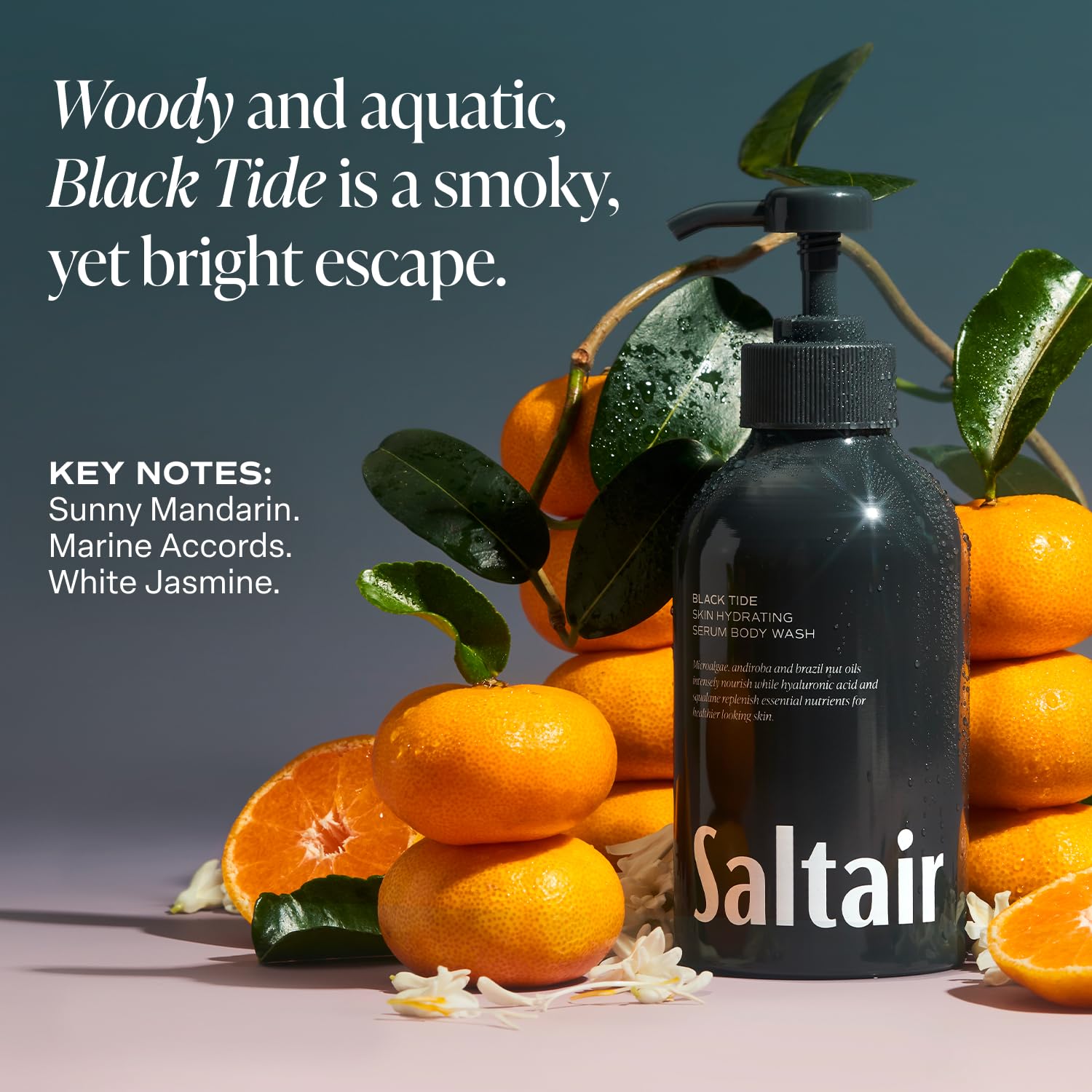 Saltair Black Tide Body Wash 2-Pack – Moisturizing, Vegan Shower Gel with Monoi Oil