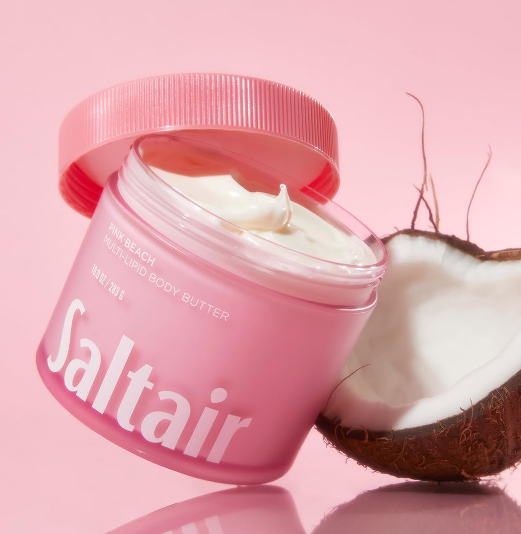 Saltair Multi-Lipid Body Butter – Rich Hydration with Ceramide Complex, Coconut Oil & Sea Buckthorn (10oz) Pink Beach