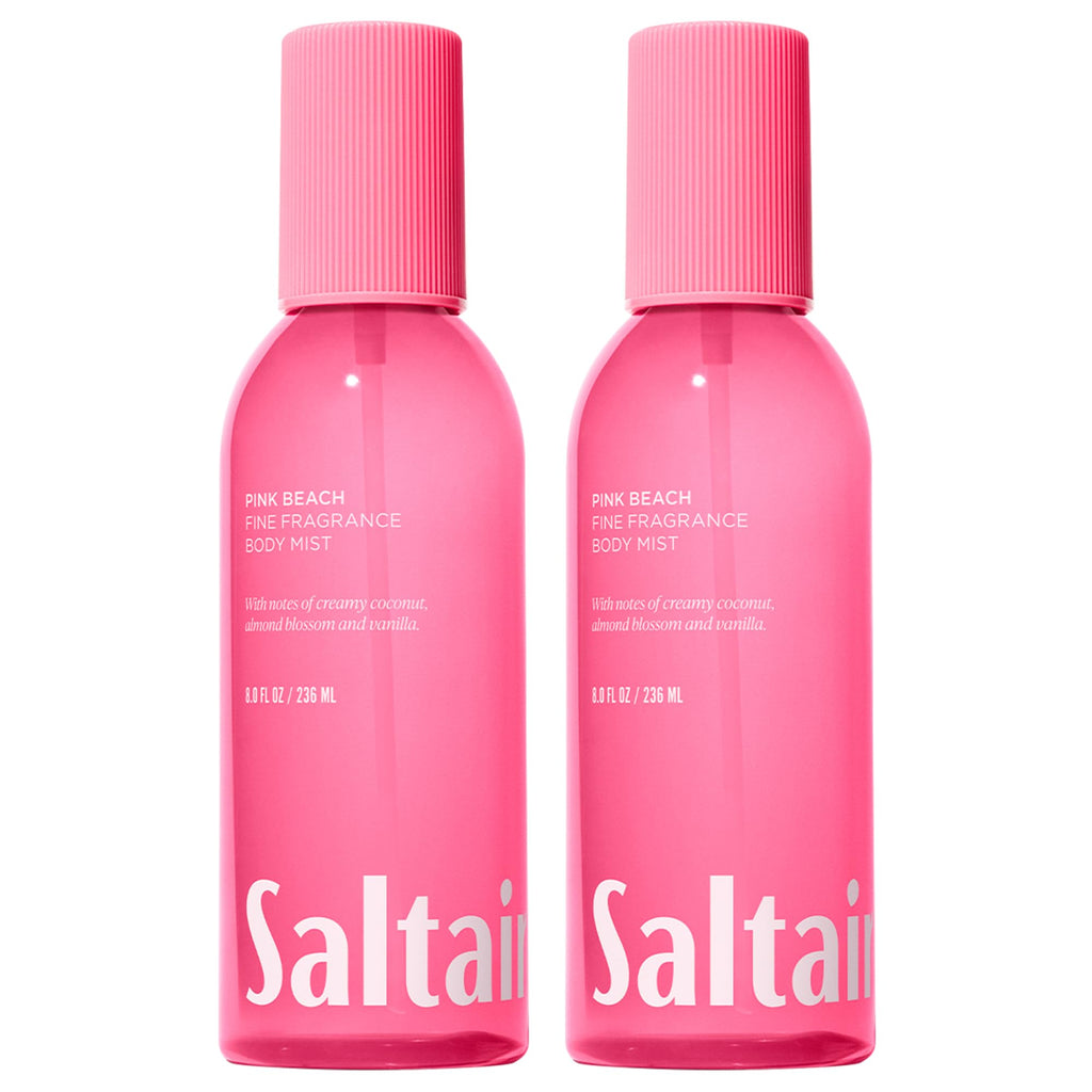 Saltair Body Mist 2 Pack – Pink Beach Scent, Lightweight Fragrance Mist (2x8oz)