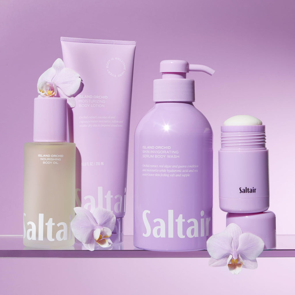 Saltair Island Orchid 2-Pack Body Wash – Moisturizing Cleanser with Monoi Oil & Cupuacu Butter
