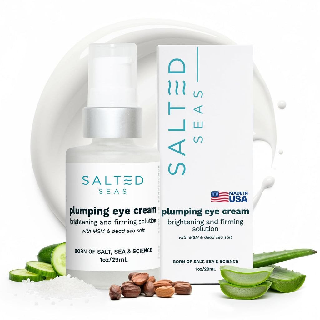 Salted Seas Plumping Eye Cream – Hydrating, Firming & Brightening Under-Eye Treatment | Made in USA