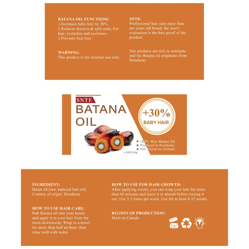 Samnyte Batana Oil for Hair Growth — Organic Honduran Batana Oil (4.2 oz)