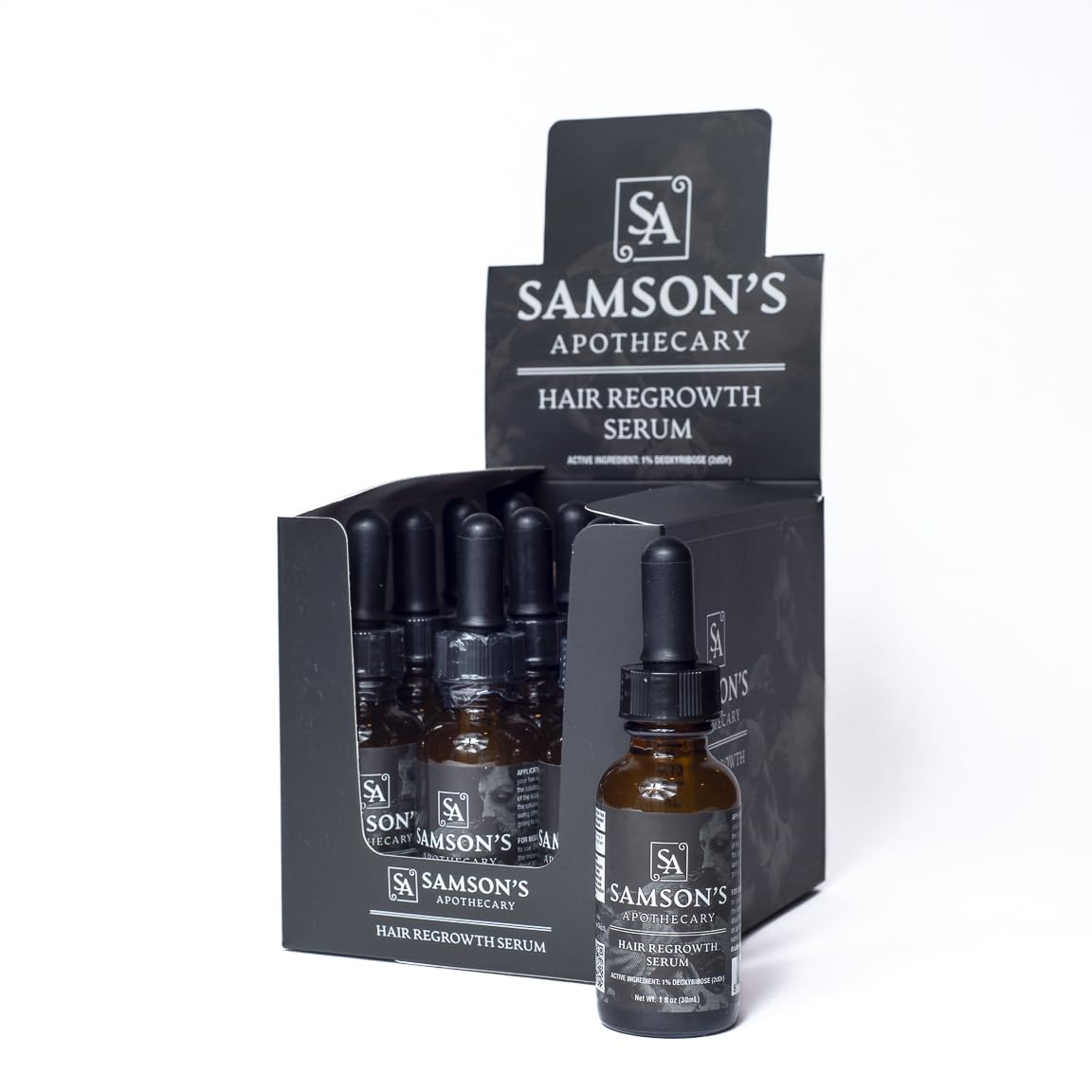 Samson's Hair Regrowth Serum 2dDr 1% Formula – 30mL | Samson's Apothecary