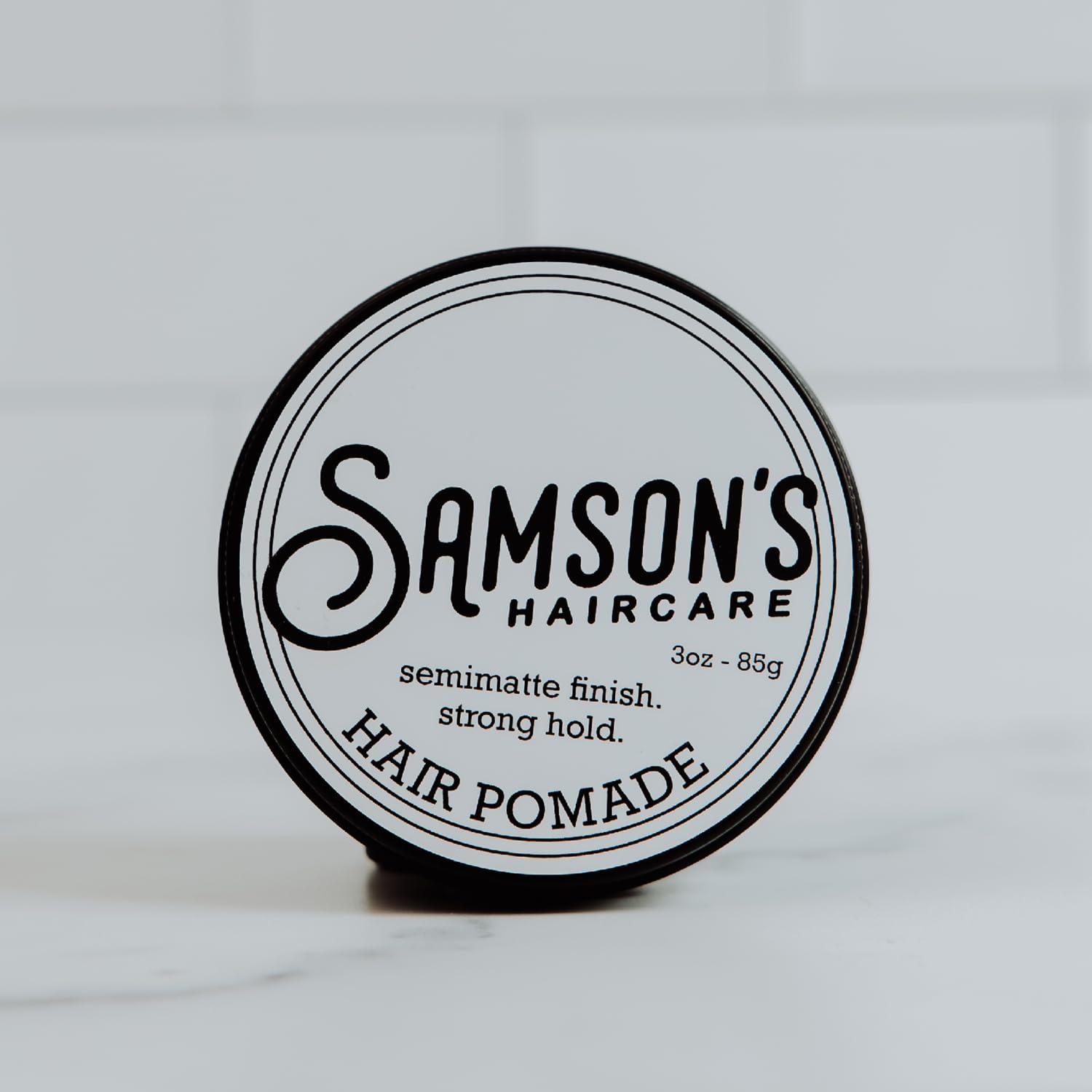 SAMSON'S HAIRCARE Pomade — All-Day Hold, Water-Based, Natural Shine (3 oz)
