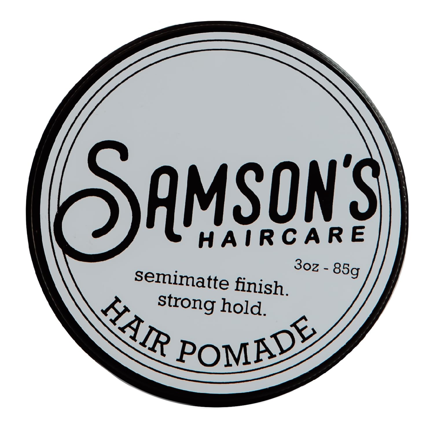 SAMSON'S HAIRCARE Pomade — All-Day Hold, Water-Based, Natural Shine (3 oz)