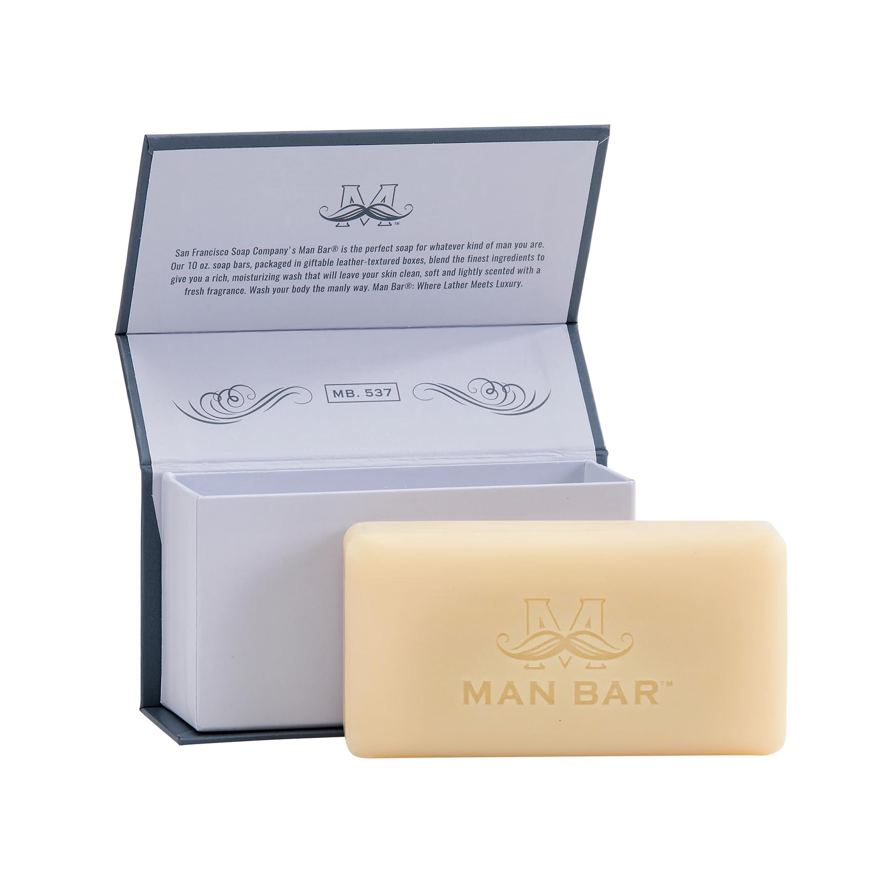 San Francisco Soap Company Man Bar 3-Piece Gift Set – Coastal Driftwood, Peppered Patchouli & Spiced Tobacco