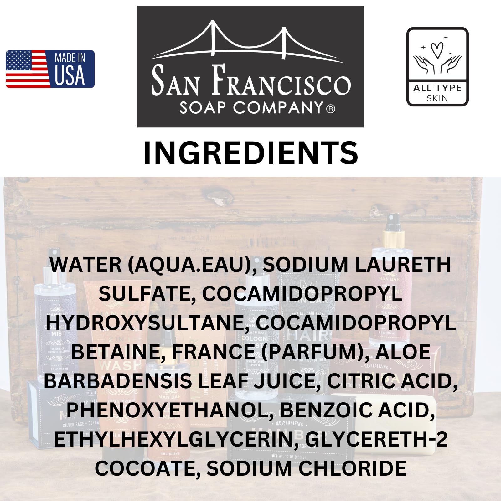 San Francisco Soap Company Exotic Musk & Sandalwood Hand Wash – 16.5 oz