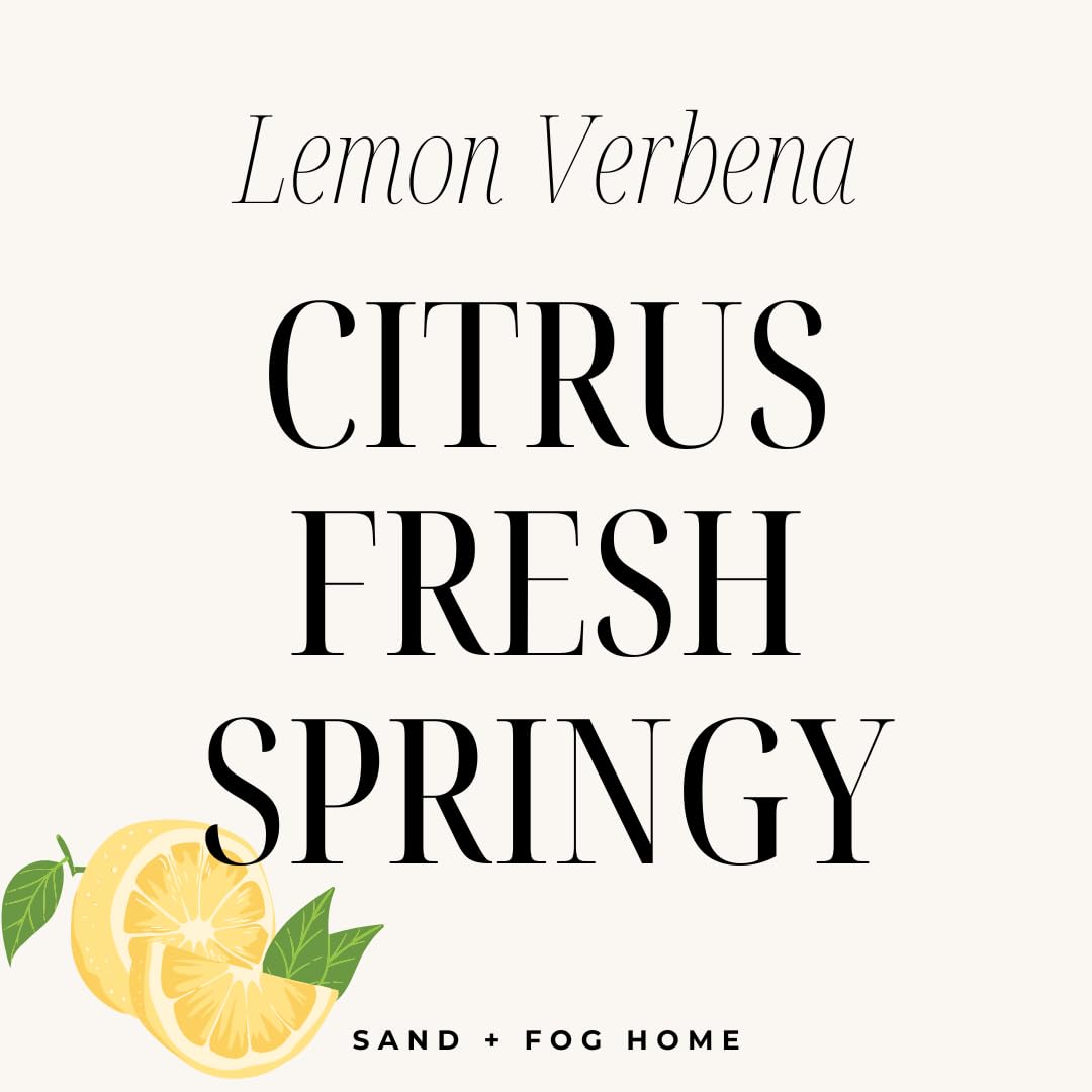 Sand + Fog Lemon Verbena Hand Soap – Scented Aloe Moisturizing Liquid Soap, Paraben Free, 20 oz