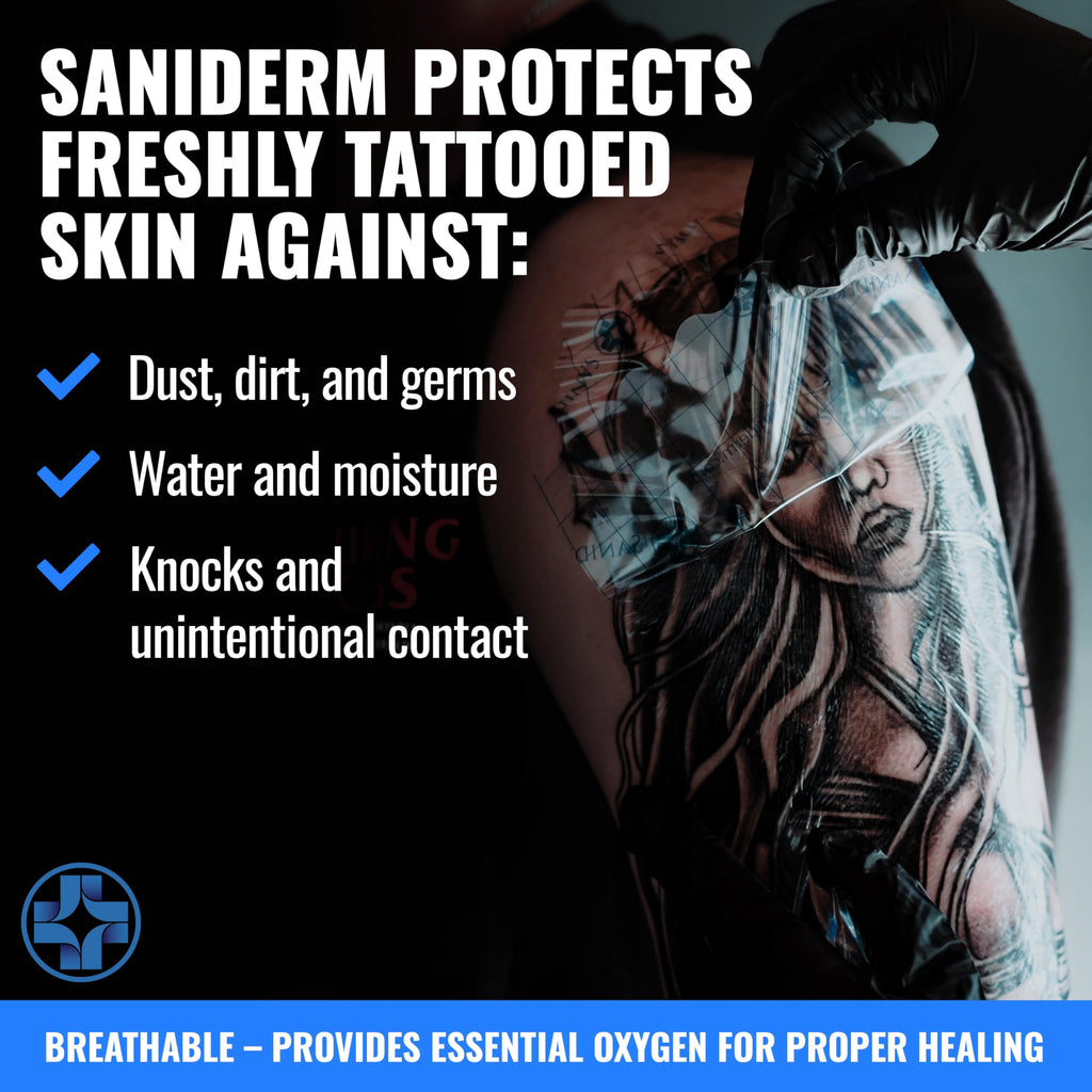 Saniderm Original Tattoo Aftercare Bandage – Personal Roll, 10.2 in x 2 yd