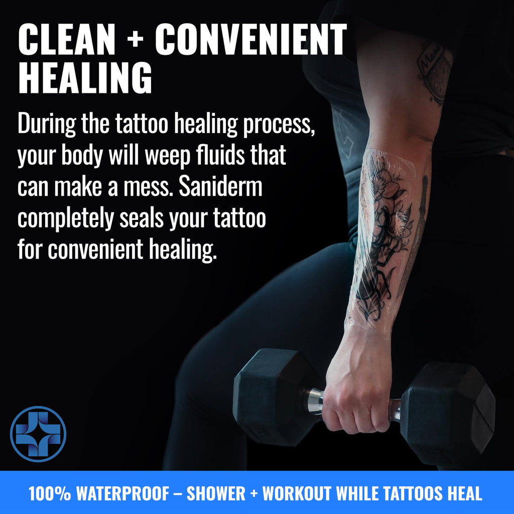 Saniderm Original Tattoo Aftercare Bandage – Personal Roll, 10.2 in x 2 yd