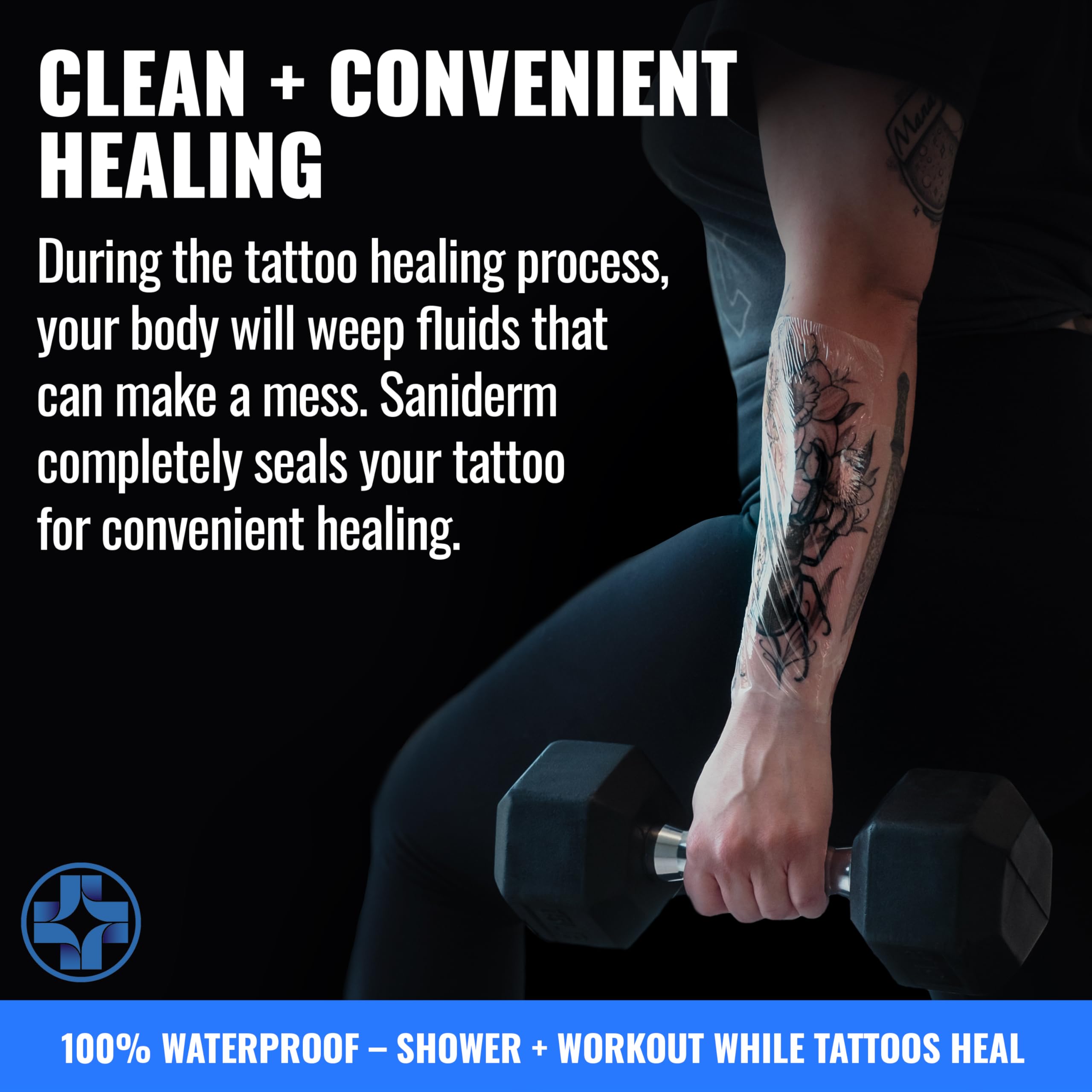 Saniderm Original Tattoo Aftercare Bandage – Personal Roll, 10.2 in x 2 yd