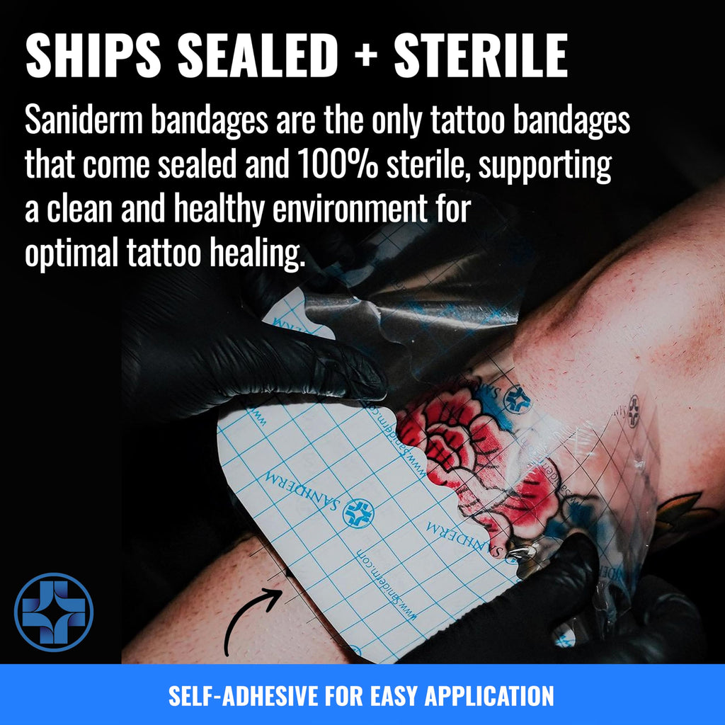 Saniderm Original Tattoo Aftercare Bandage – Personal Roll, 10.2 in x 2 yd