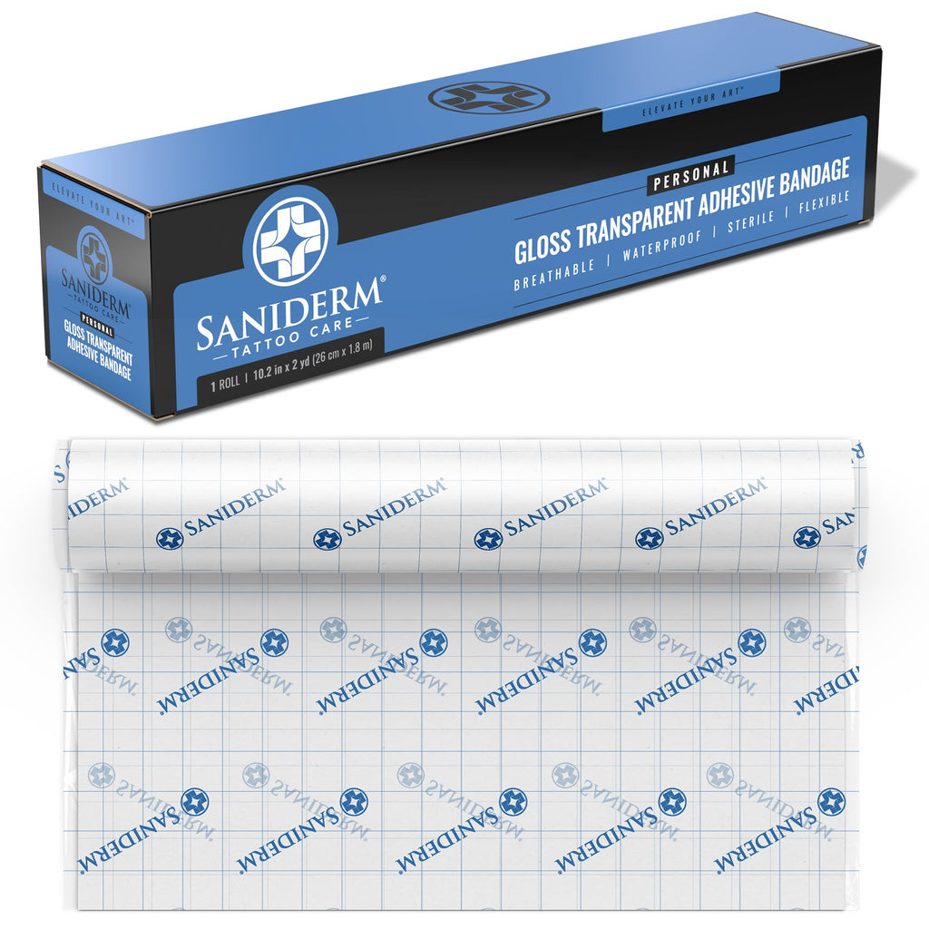 Saniderm Original Tattoo Aftercare Bandage – Personal Roll, 10.2 in x 2 yd