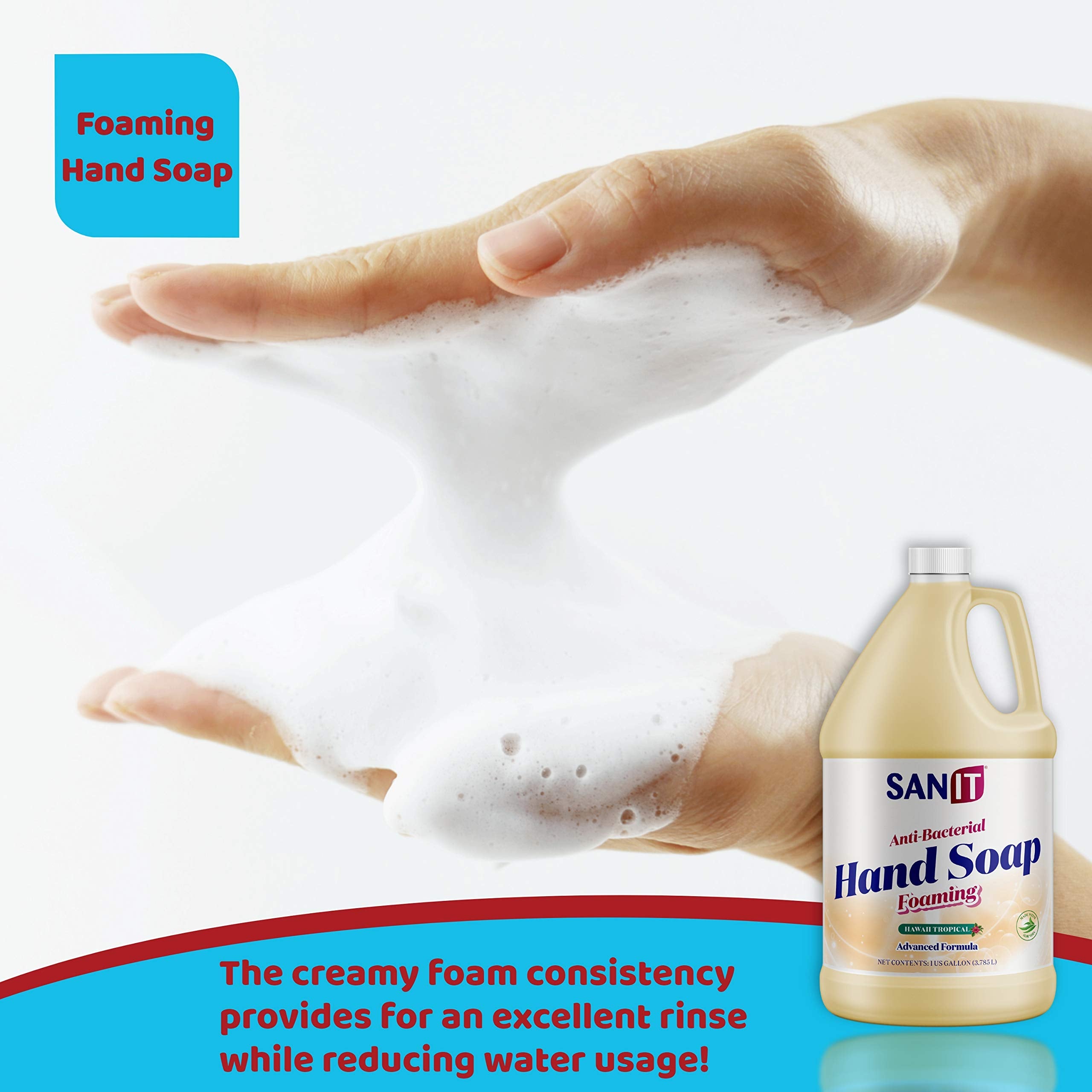 Sanit Antibacterial Foaming Hand Soap Refill – Aloe Vera Moisturizers | Made in USA
