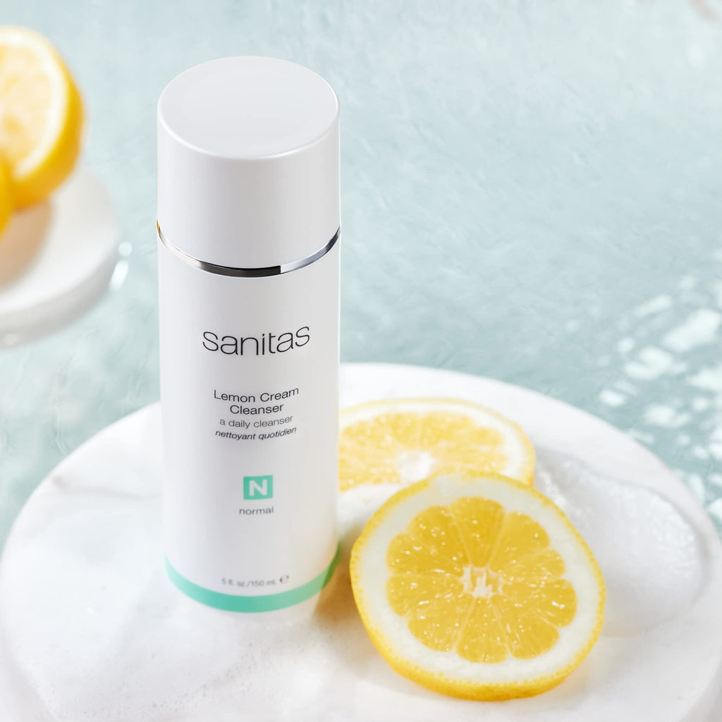 Sanitas Lemon Cream Cleanser – Enriching Cleanser with Vitamin C & E, Jojoba Oil, 5 oz