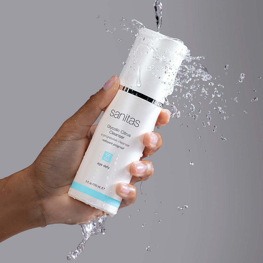 Sanitas Glycolic Citrus Cleanser | Exfoliating Facial Cleanser with Glycolic Acid, 5 oz