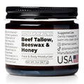 Santa Cruz Paleo Beef Tallow Honey Moisturizer — Unscented, Non-Comedogenic, 2 oz