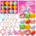 Santrela Kids Bath Bombs with Surprise Jewelry | Unicorn Gift Set