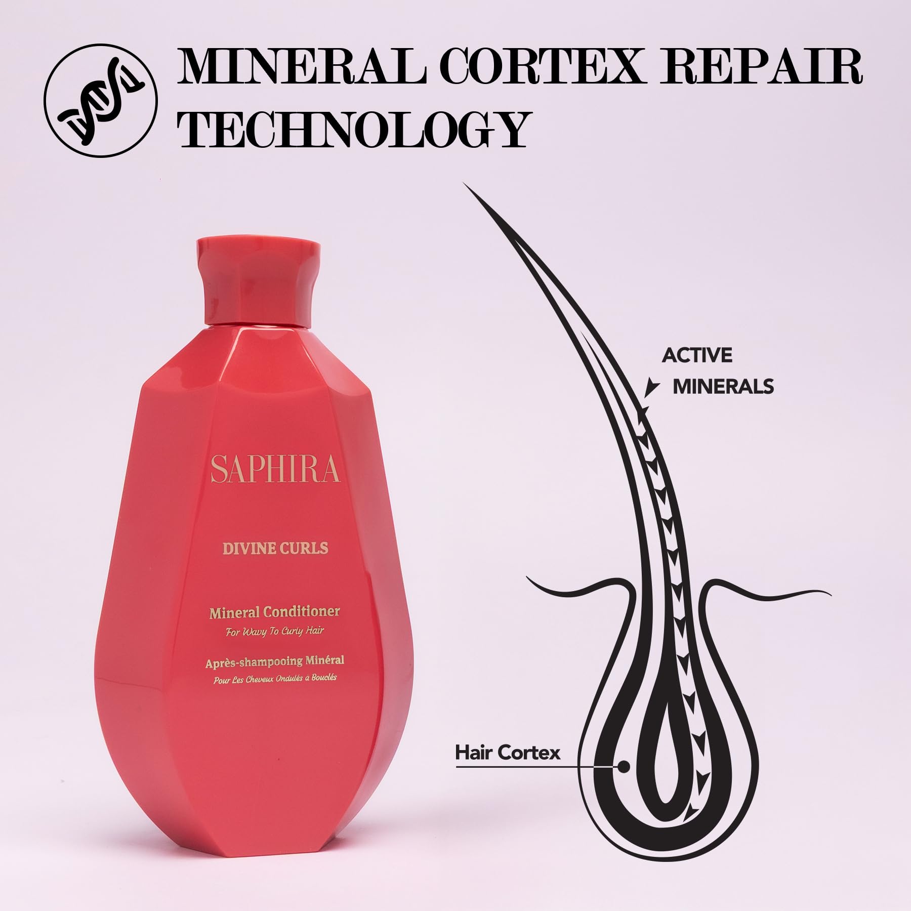 Saphira Divine Curls Conditioner - 8.5oz / 250ml | Hydrating Curl Care