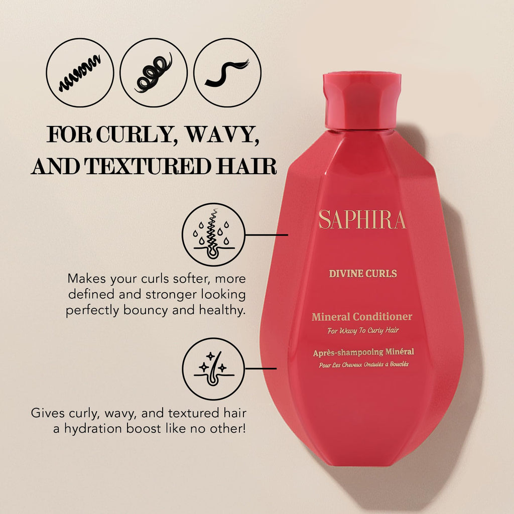 Saphira Divine Curls Conditioner - 8.5oz / 250ml | Hydrating Curl Care