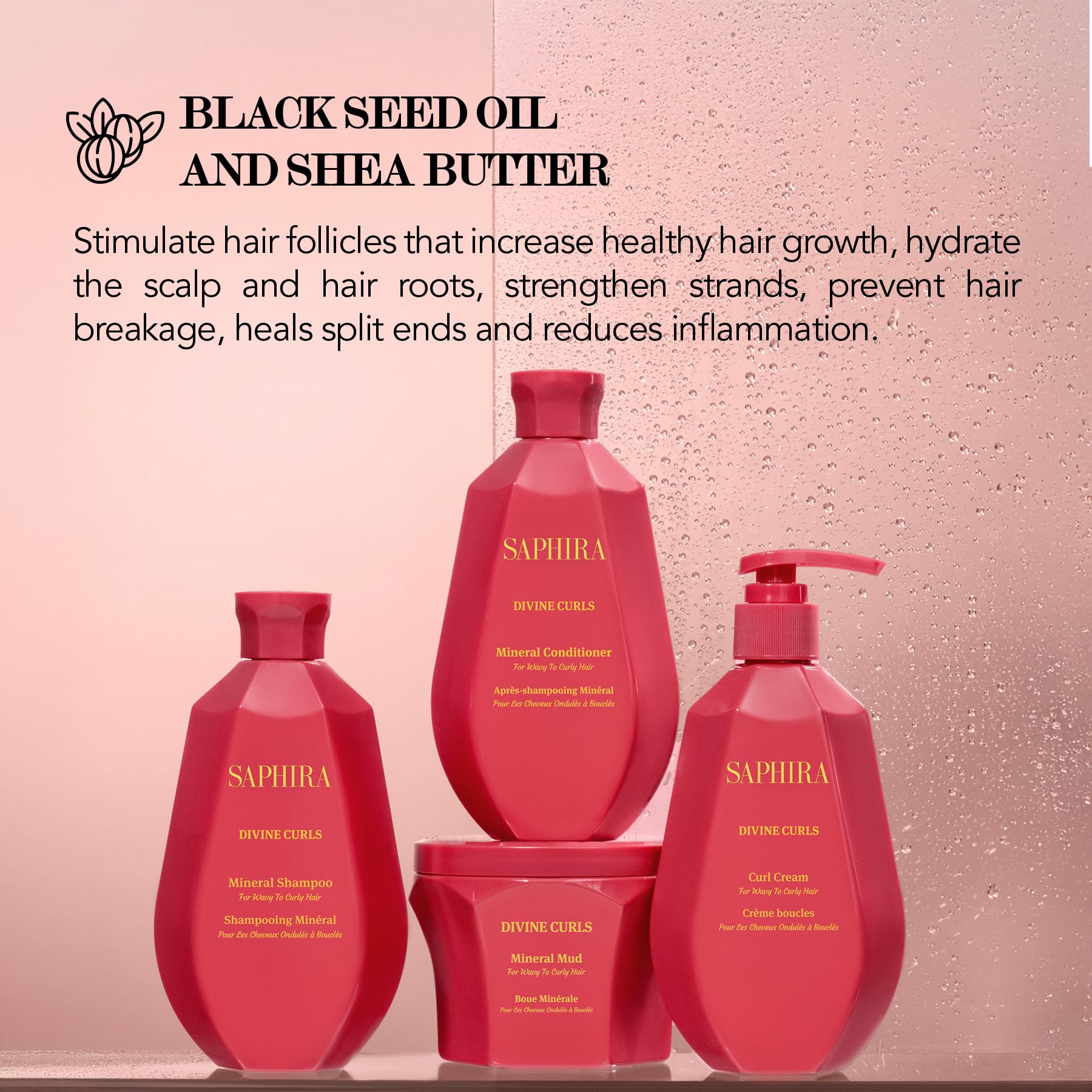 Saphira Divine Curls Conditioner - 8.5oz / 250ml | Hydrating Curl Care