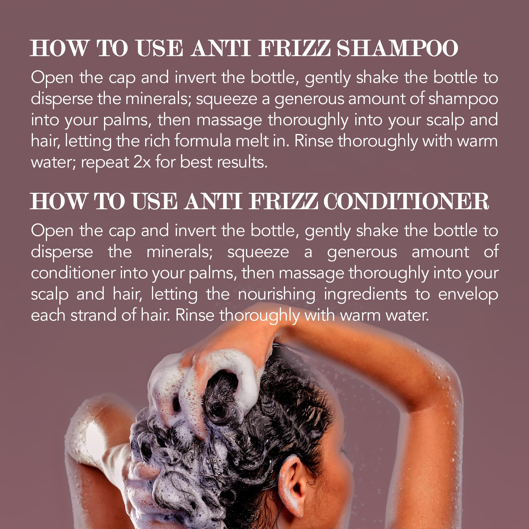 Saphira Mineral DeFrizz Anti Frizz Shampoo & Conditioner Duo – 8.5oz / 250ml