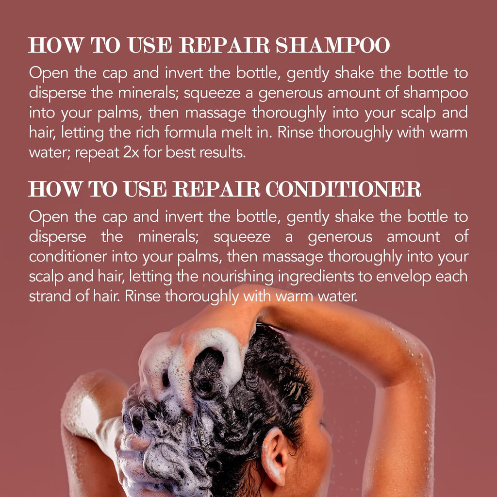 Saphira Mineral Moisture Repair Shampoo & Conditioner Duo Set – 250 ml / 8.5 oz