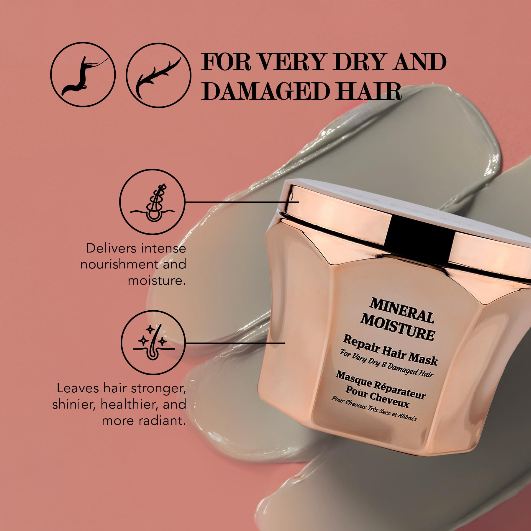 Saphira Mineral Moisture Repair Hair Mask – Hydrating Treatment (250 ml / 8.5 oz)